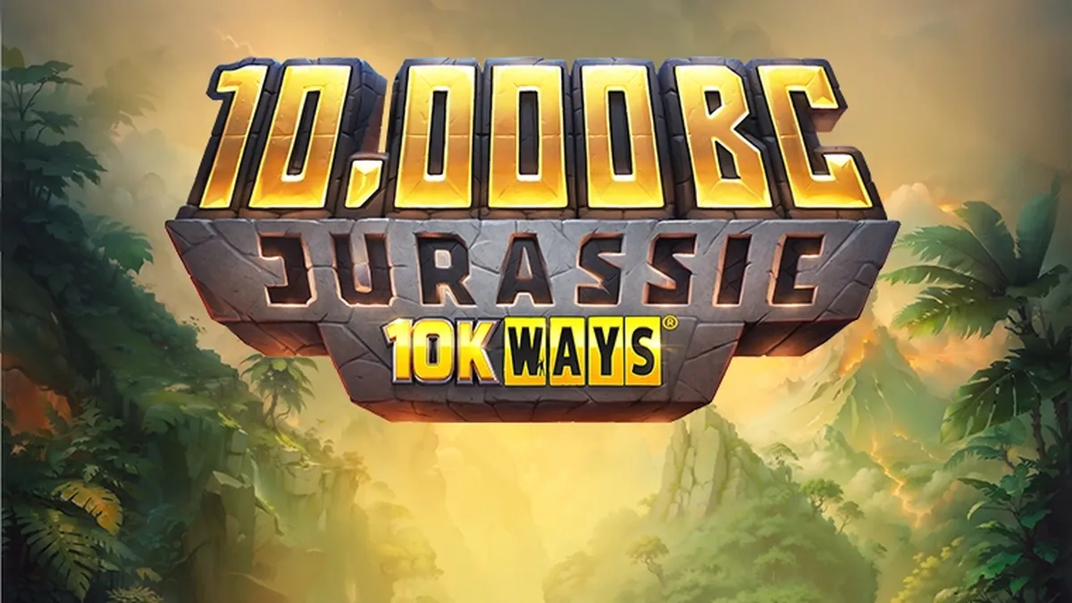 Tampilan visual slot 10,000 BC Jurassic 10K Ways dengan tema prasejarah